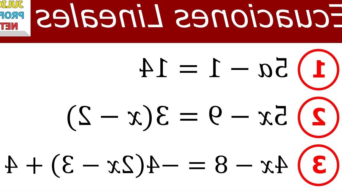 10 ejemplos de ecuaciones lineales