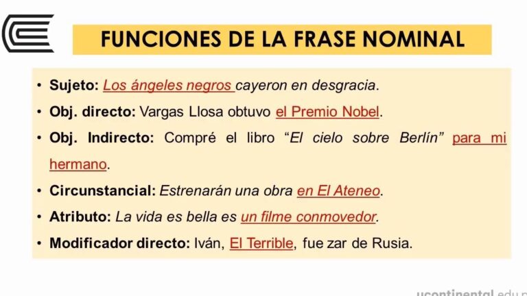 10 ejemplos de frases nominales en espanol