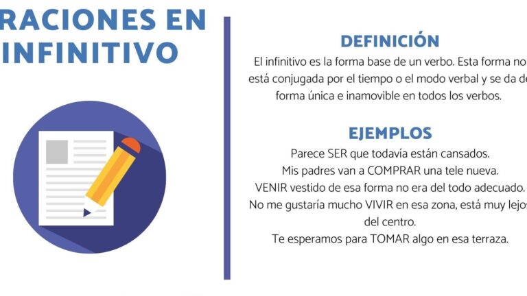 10 ejemplos de frases infinitivas en espanol