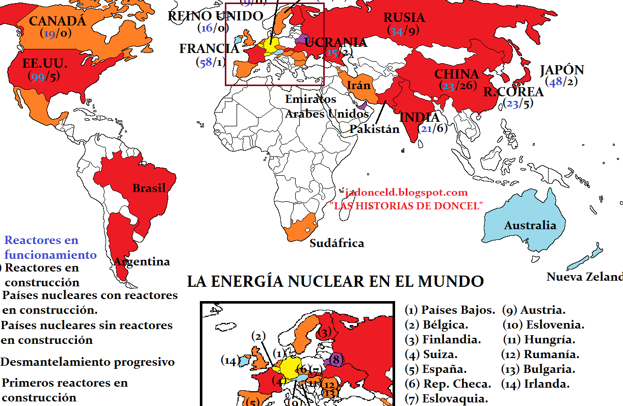 20 ejemplos de la geografia de las principales regiones productoras de energia nuclear