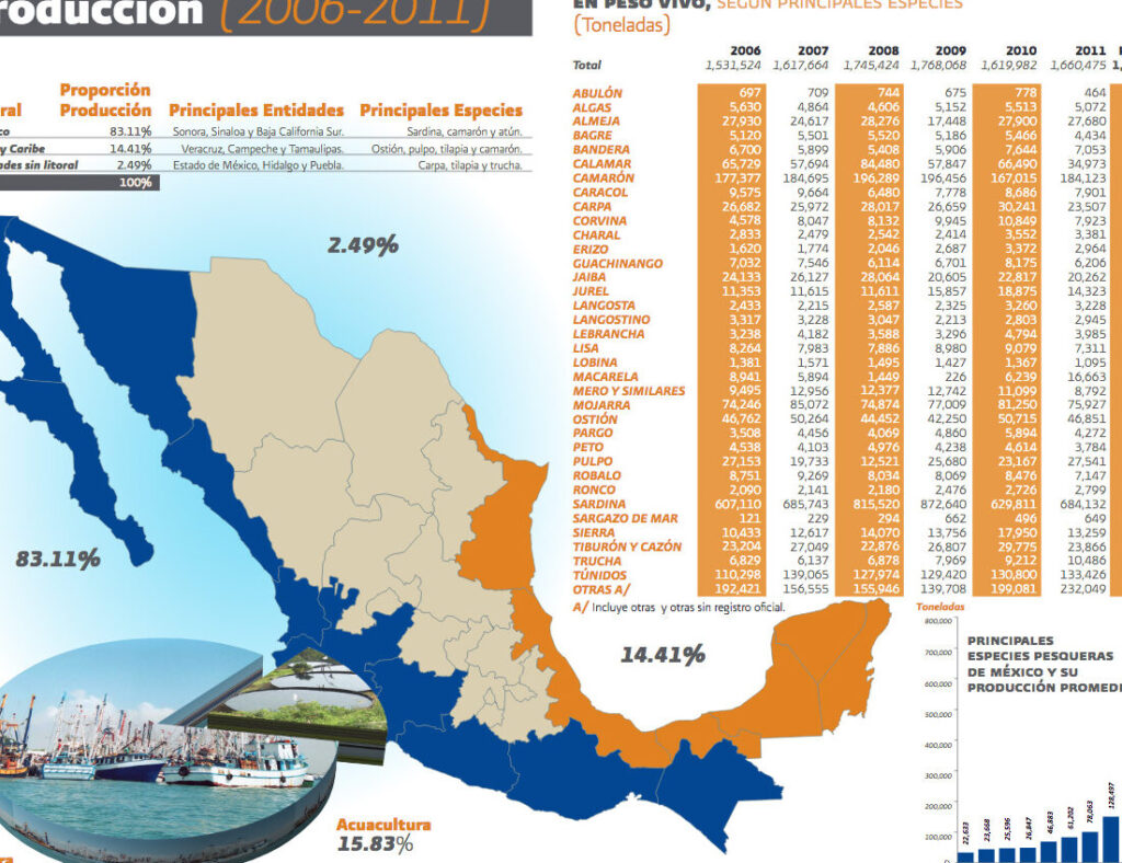 20 ejemplos de la geografia de las principales regiones productoras de mariscos