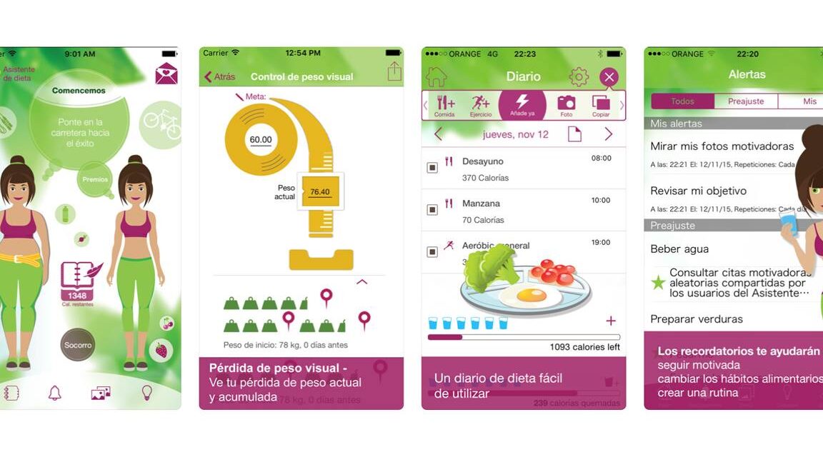 10 ejemplos de las mejores aplicaciones para seguir la dieta