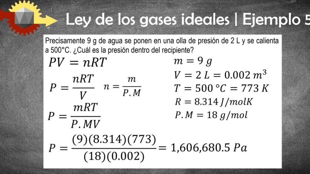 10 ejemplos de leyes de los gases ideales