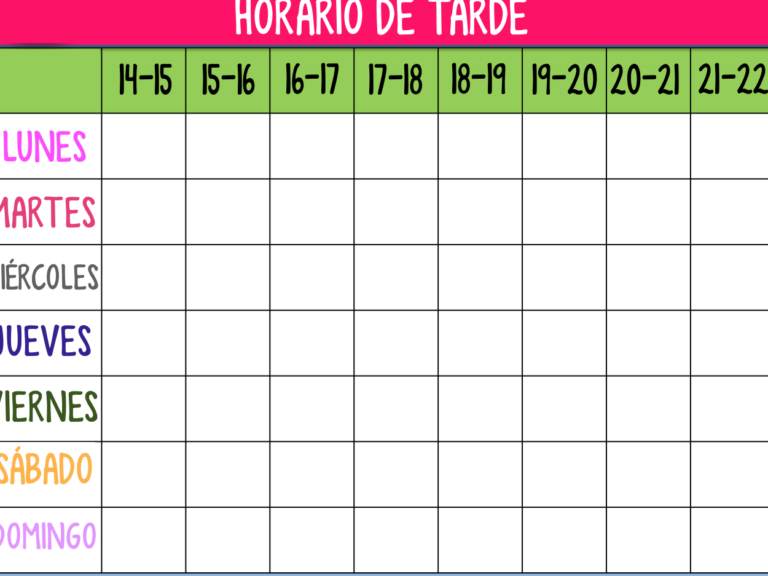 15 ejemplos de como crear un horario de estudio efectivo