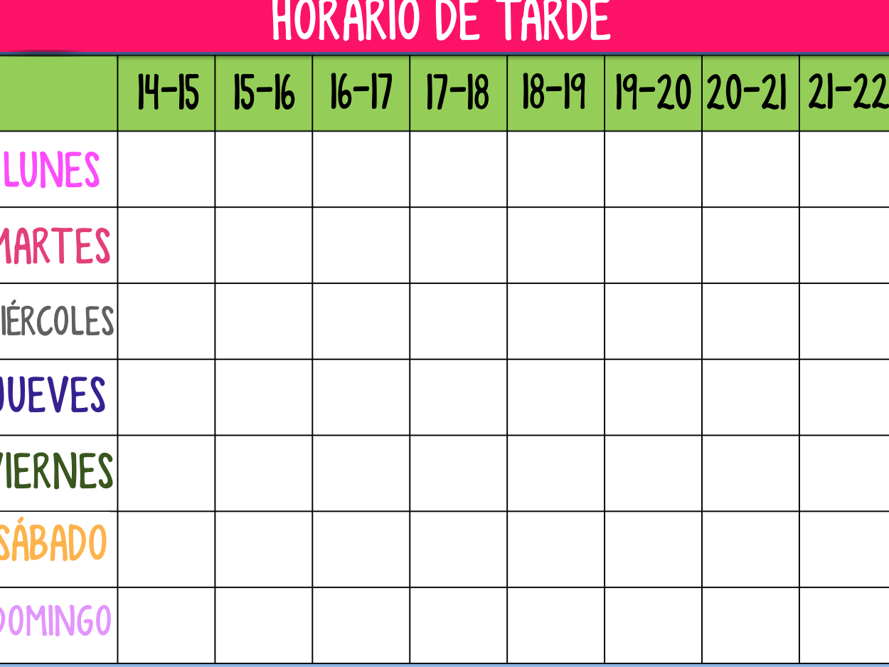 15 ejemplos de como crear un horario de estudio efectivo