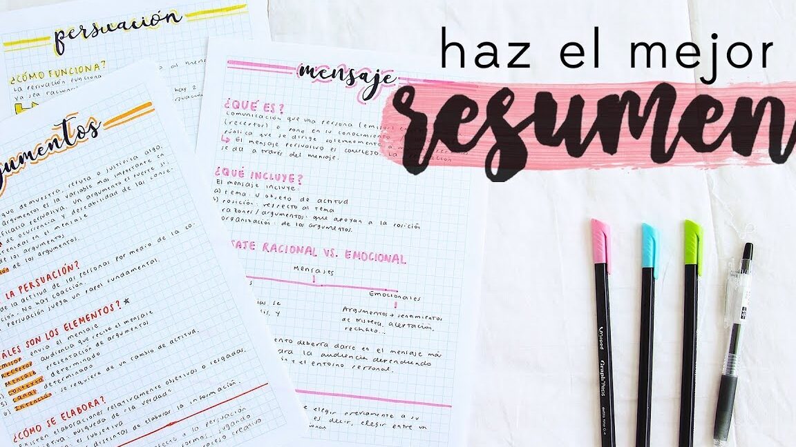 15 ejemplos de como hacer buenas notas para estudiar